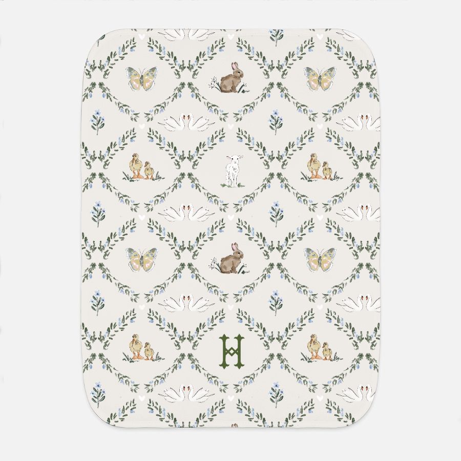 Beatrix Monogrammed Baby Burp Cloth