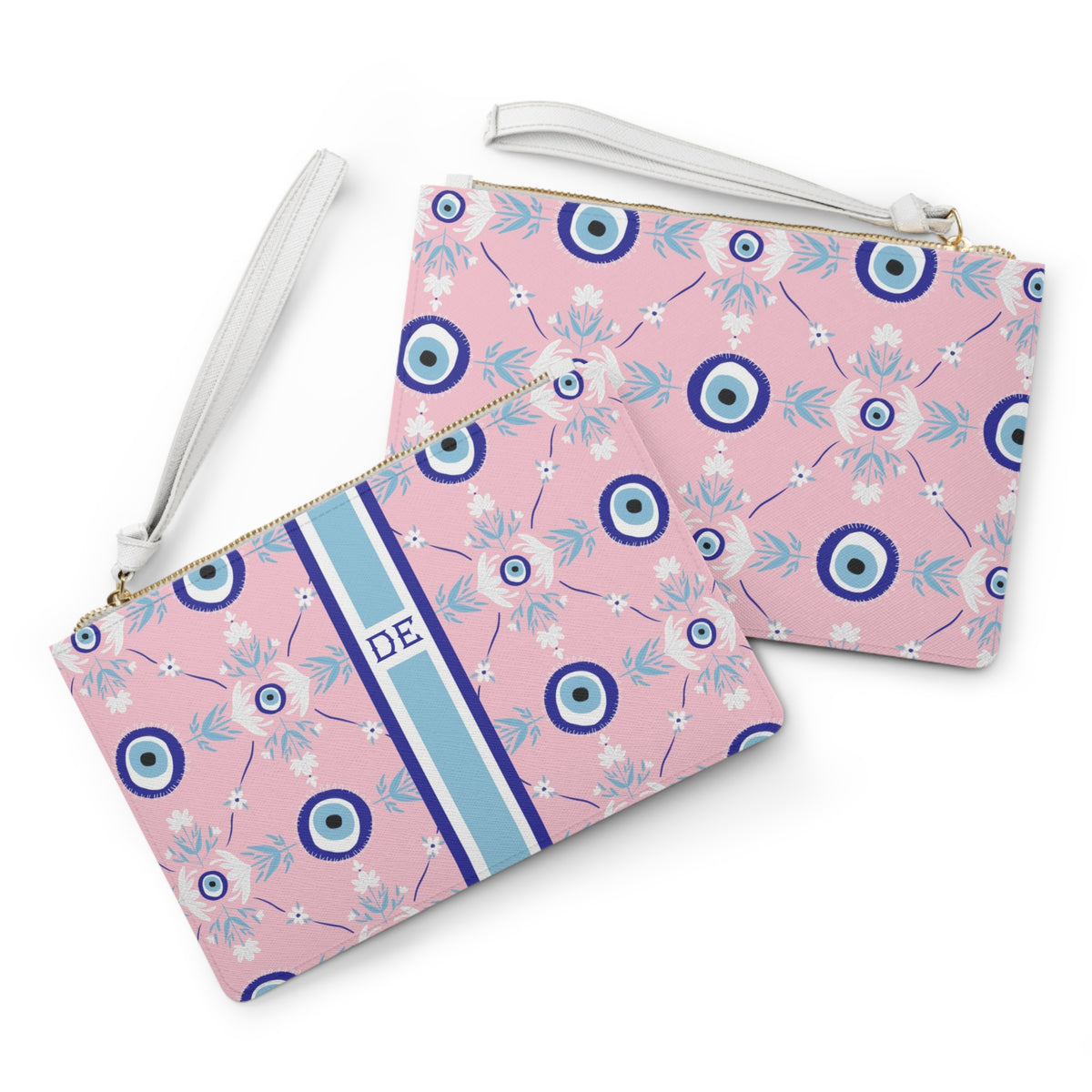 Evil Eye Striped Monogrammed Mahjong Card Holder