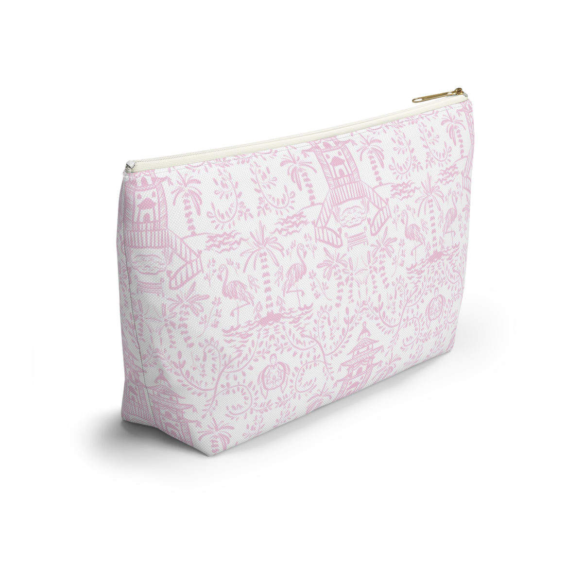 Palm Beach Pink Striped Monogrammed Pouch