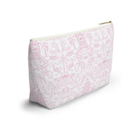 Palm Beach Pink Striped Monogrammed Pouch