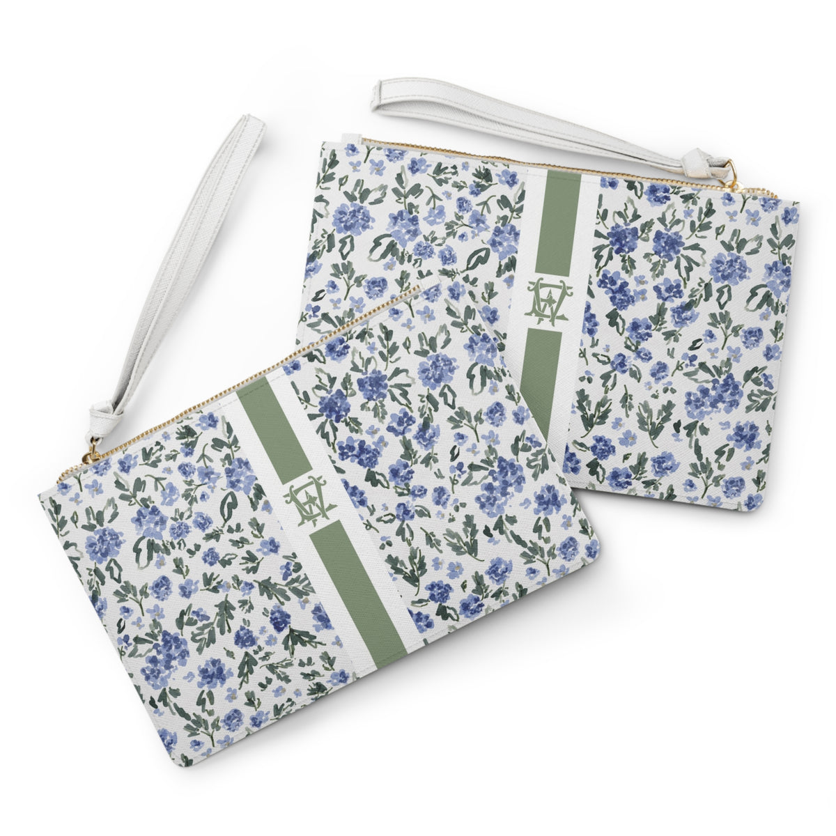 English Countryside Striped Monogrammed Mahjong Card Pouch