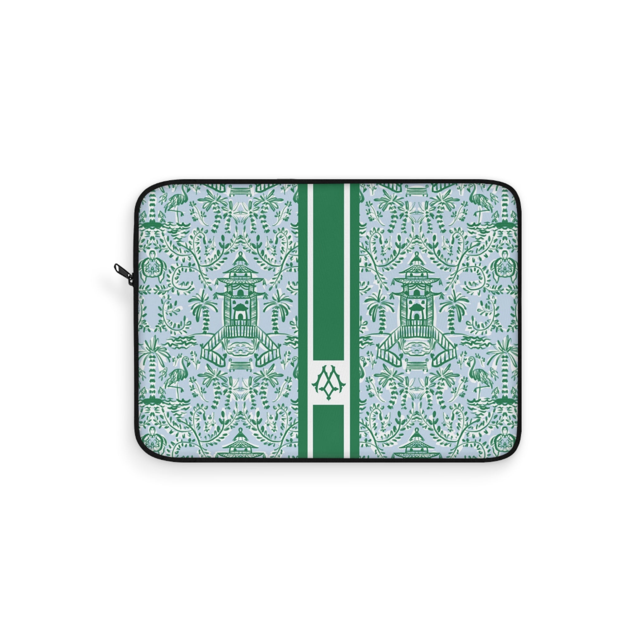Chinoiserie Palms Monogrammed Laptop Sleeve