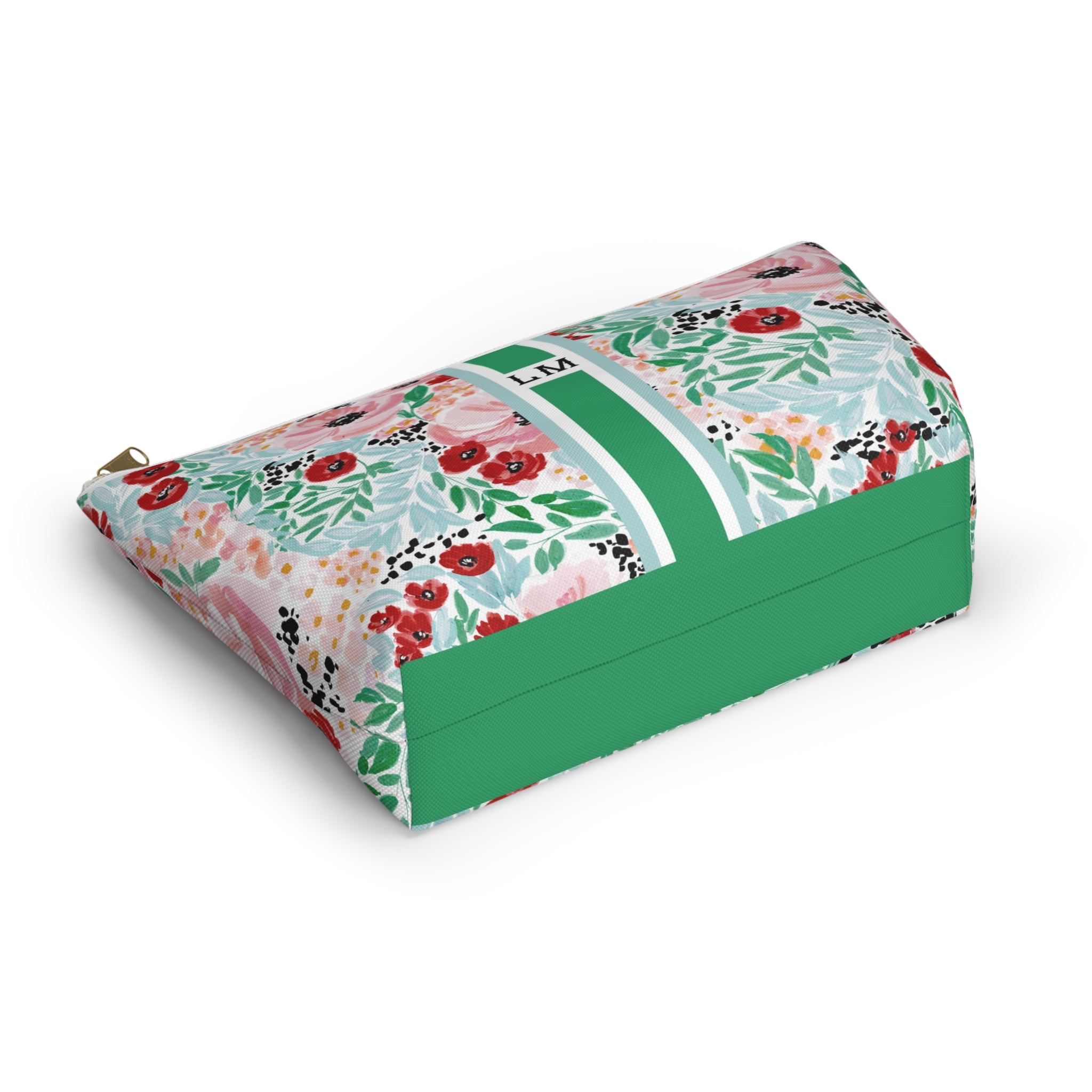 Colette Striped Monogrammed Mahjong Tile Pouch