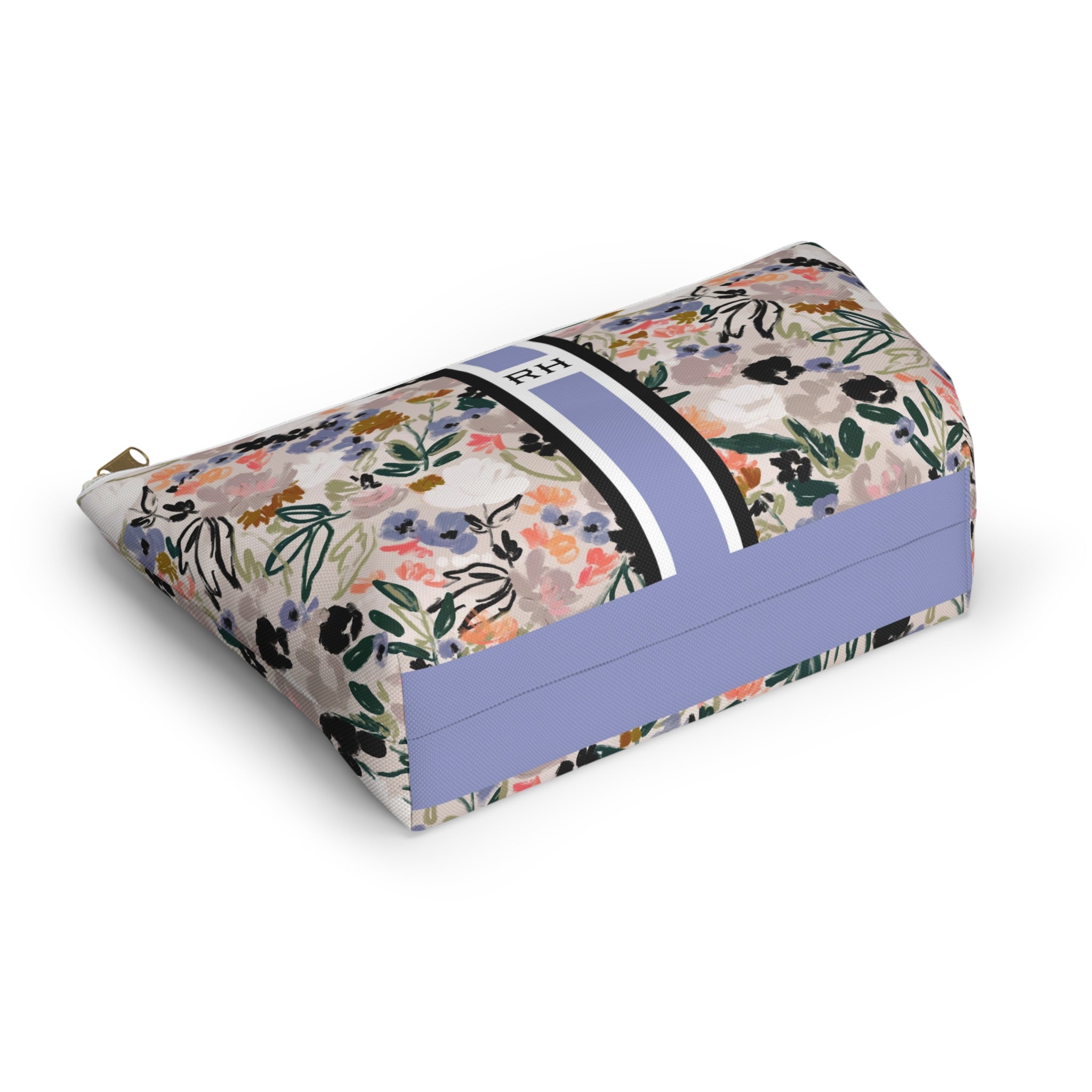 Quinn Striped Monogrammed Mahjong Tile Pouch