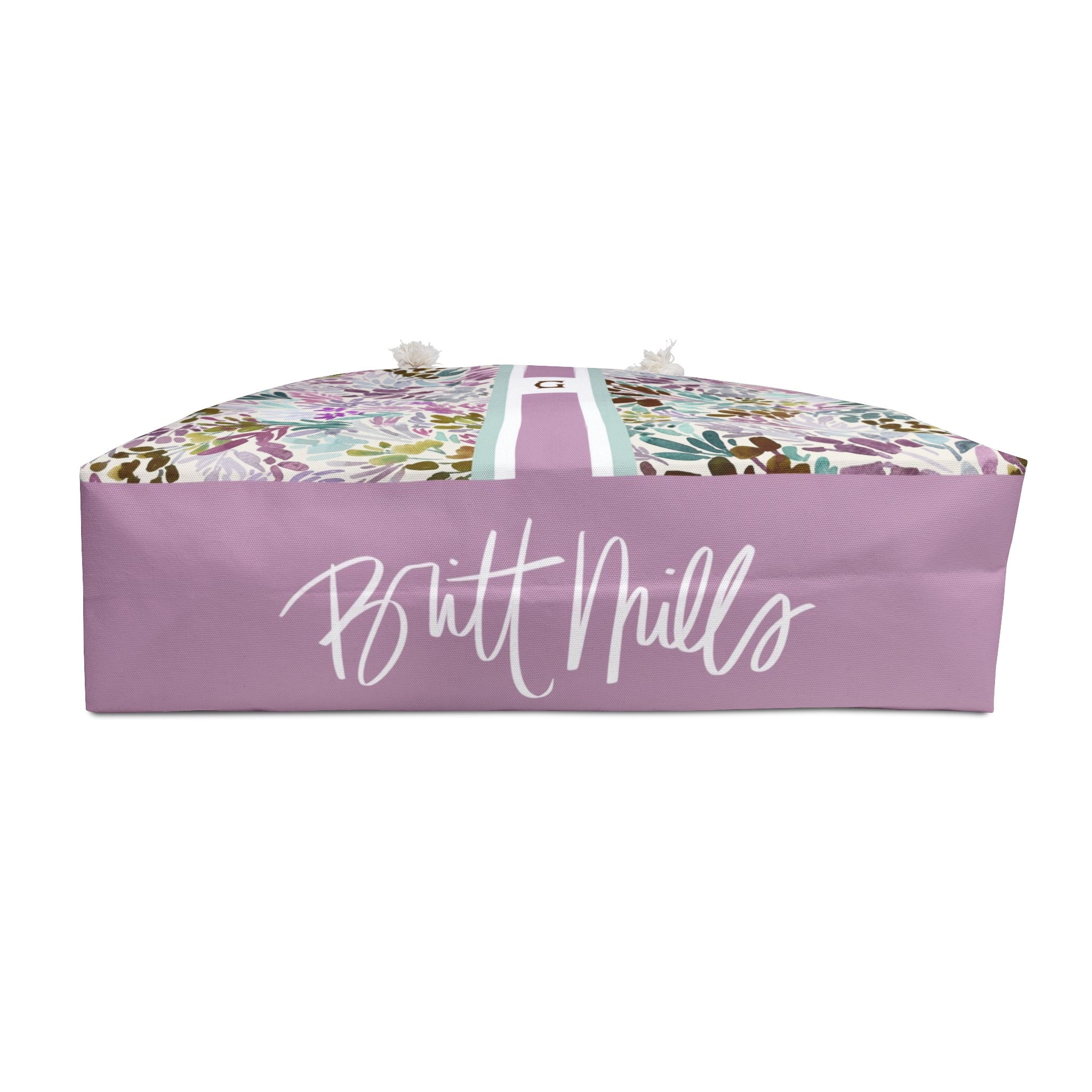 Daphne Striped Monogrammed Mahjong Bag