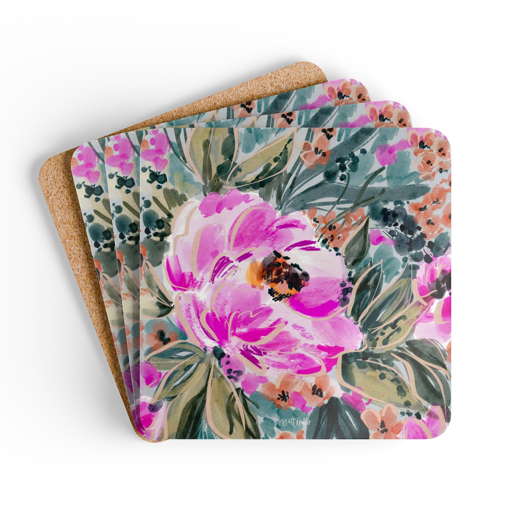 Rosalie Mahjong Mat Art Coaster Set (Set of 4)