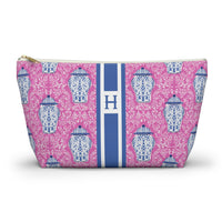 Ginger Stripe Monogrammed Pouch