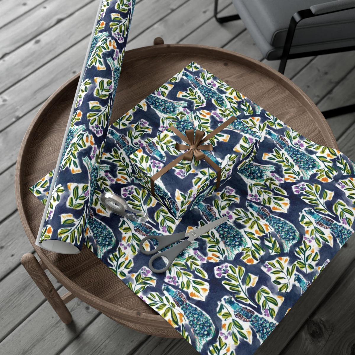 Peacock Garden Wrapping Paper Roll