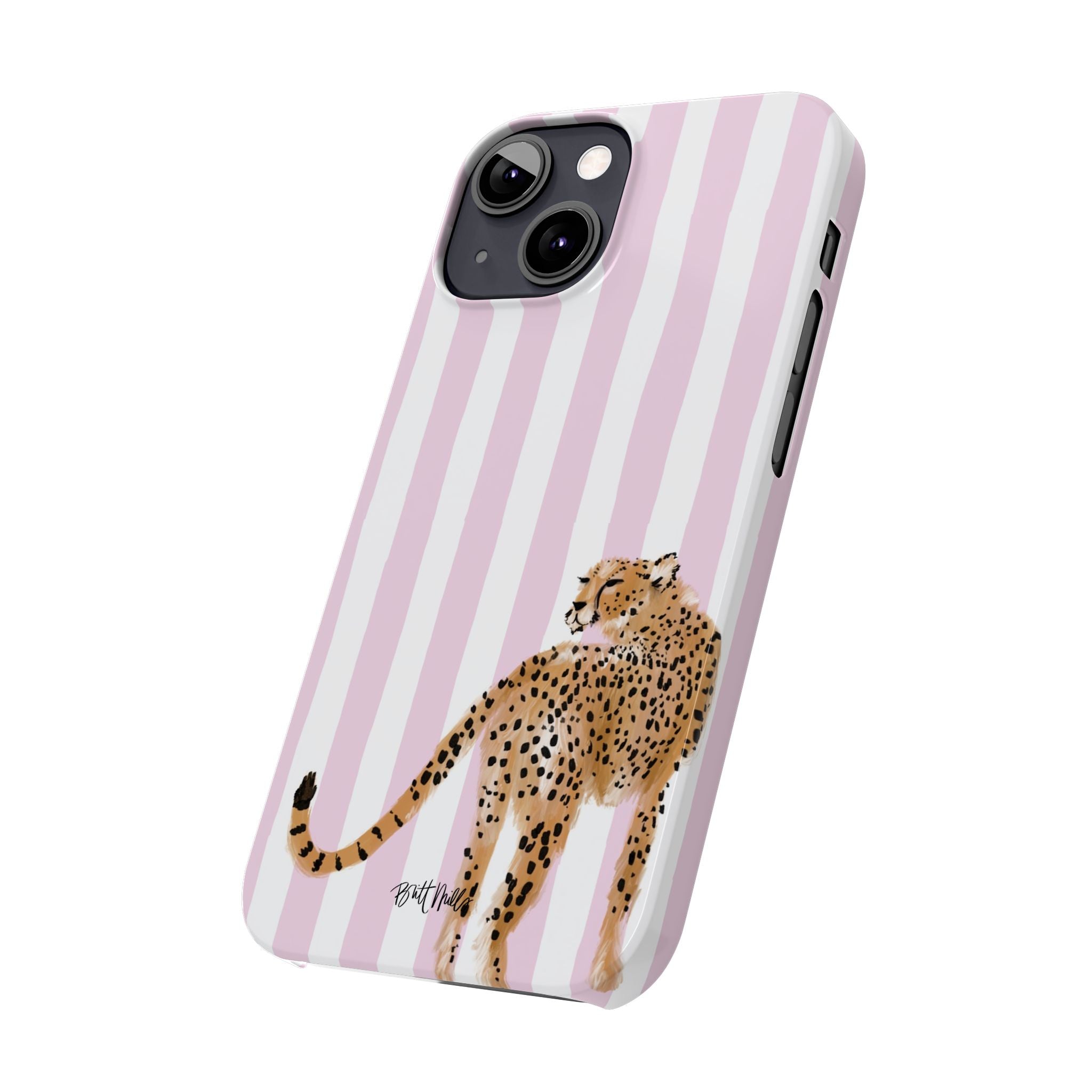 Preppy Cheetah Slim Phone Case