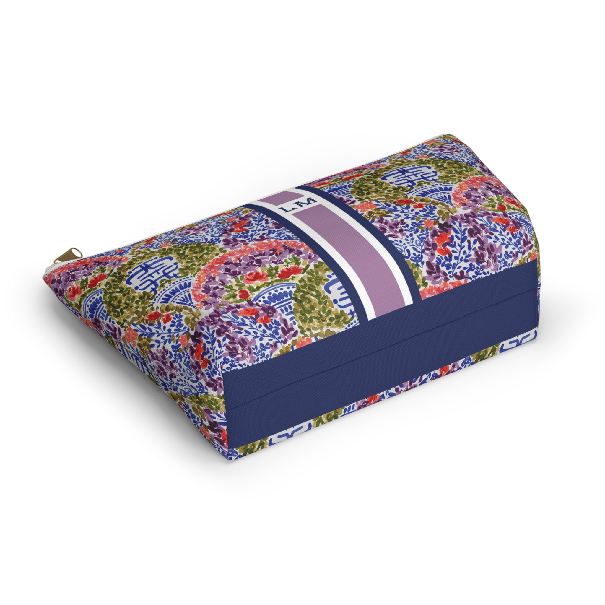 Dynasty Striped Monogrammed Mahjong Tile Pouch