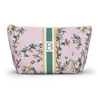 Blossom Garden Striped Monogrammed Pouch