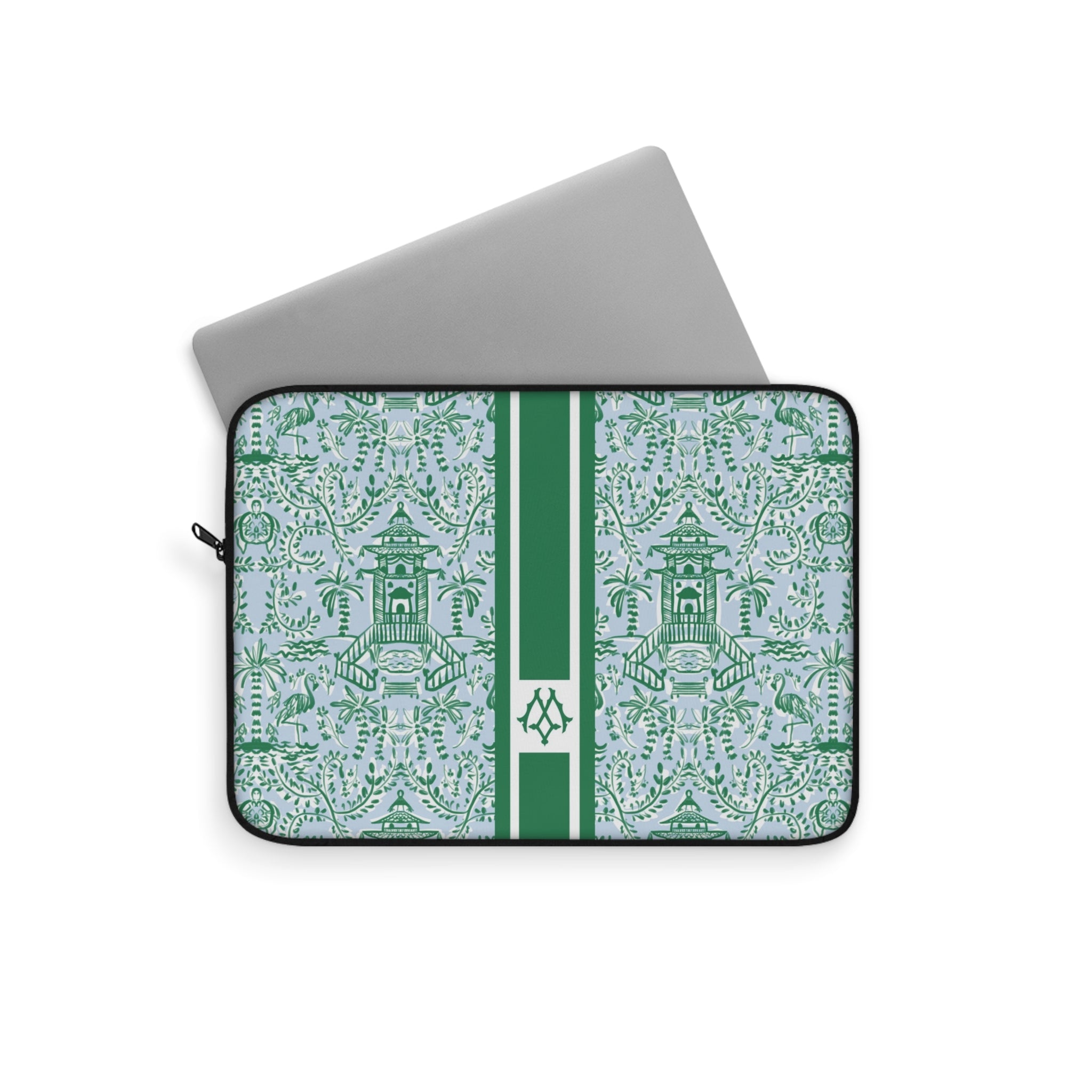 Chinoiserie Palms Monogrammed Laptop Sleeve