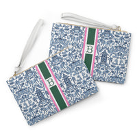 Palm Beach Striped Monogrammed Mahjong Card Pouch