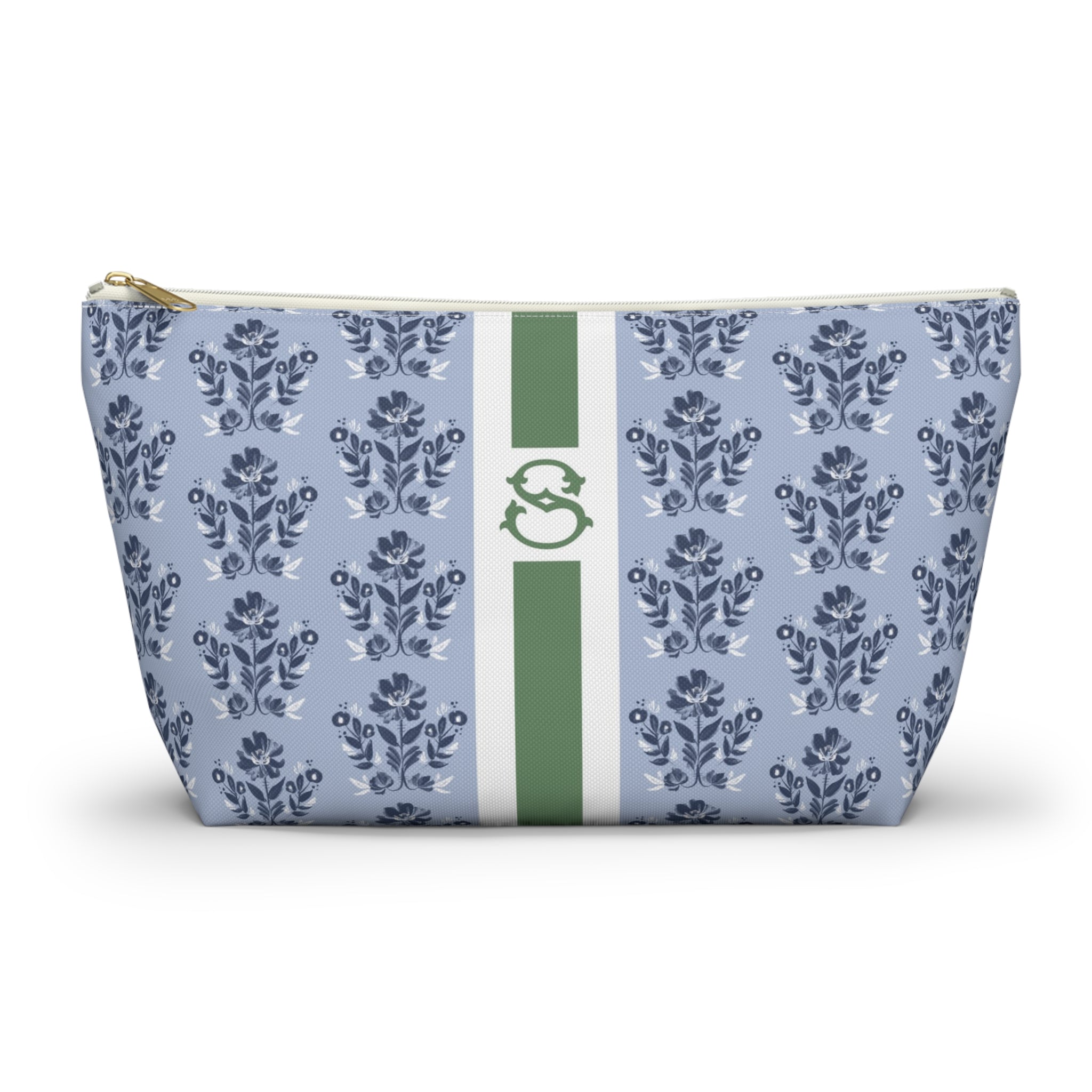 Evangeline II Striped Monogrammed Pouch