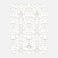 Palm Beach (Sand) Monogrammed Baby Burp Cloth
