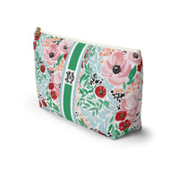 Colette Striped Monogrammed Pouch