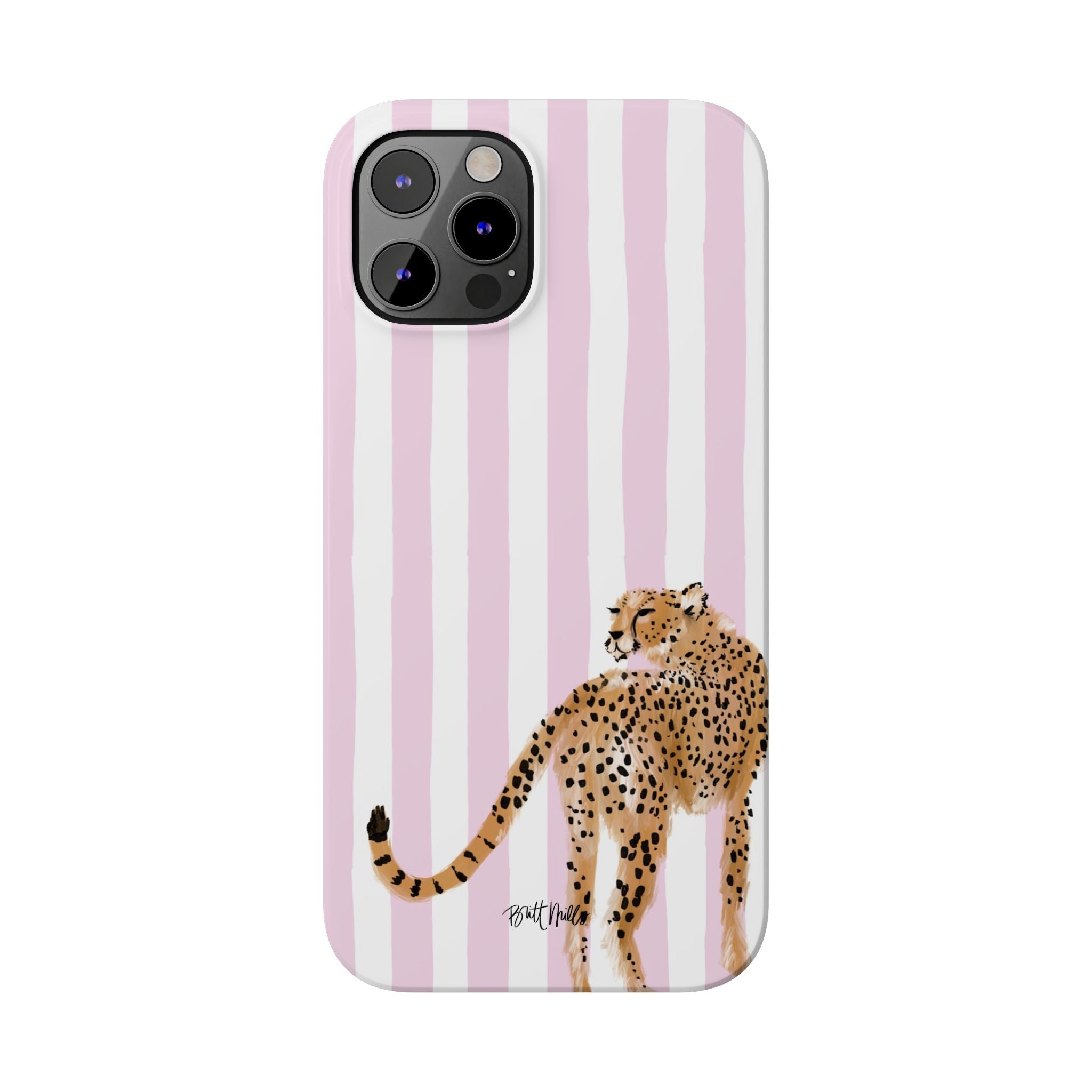 Preppy Cheetah Slim Phone Case