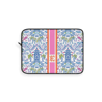 Colorful Chinoiserie Monogrammed Laptop Sleeve