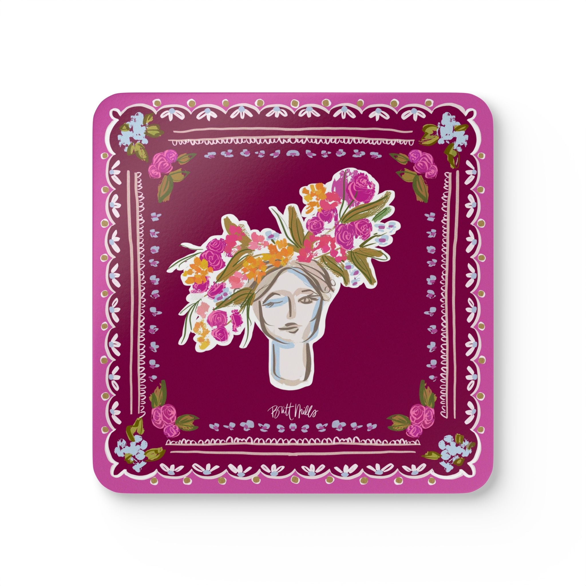 Scarlett Mahjong Mat Art Coaster Set (Set of 4)