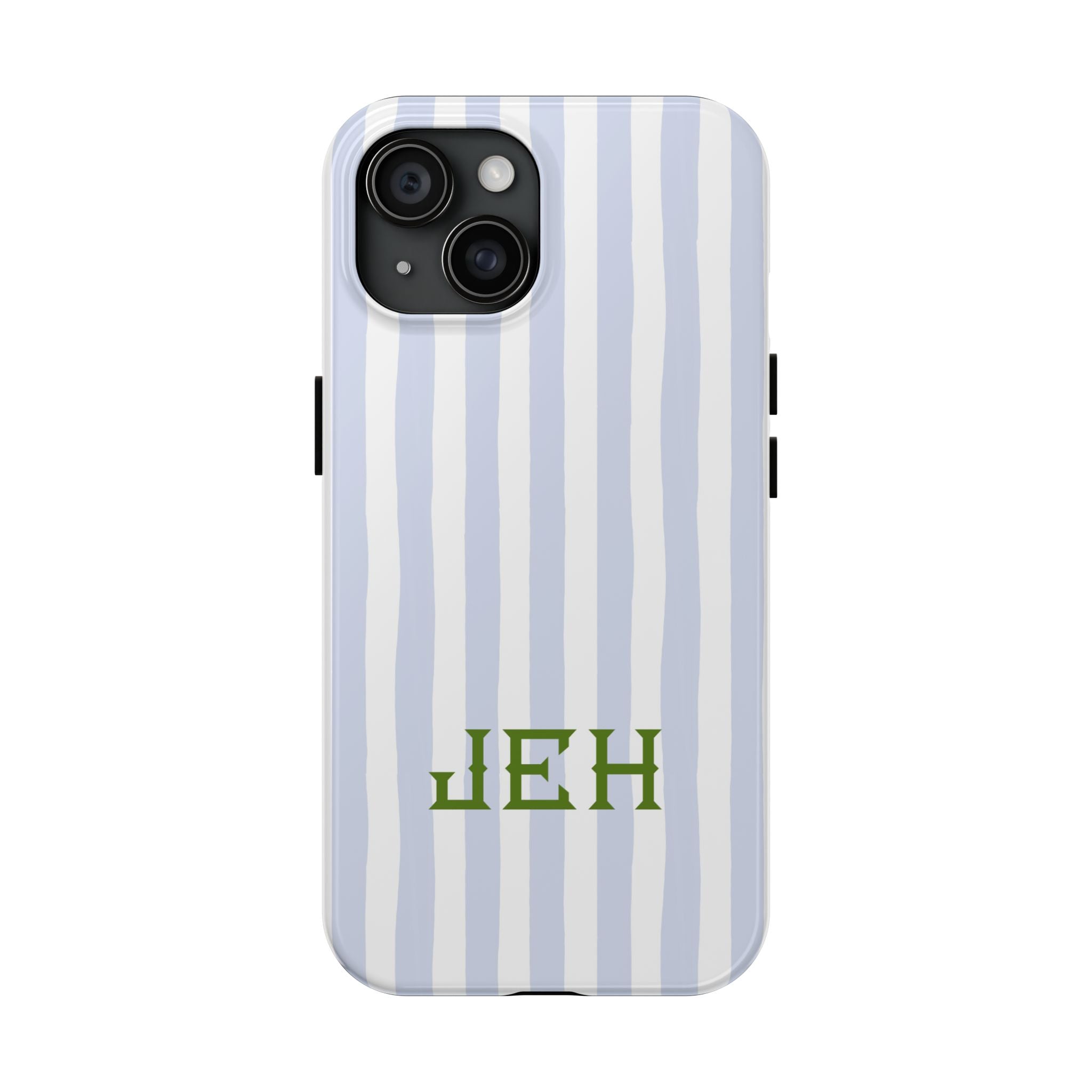 Seaside Stripes Monogrammed Tough Phone Case