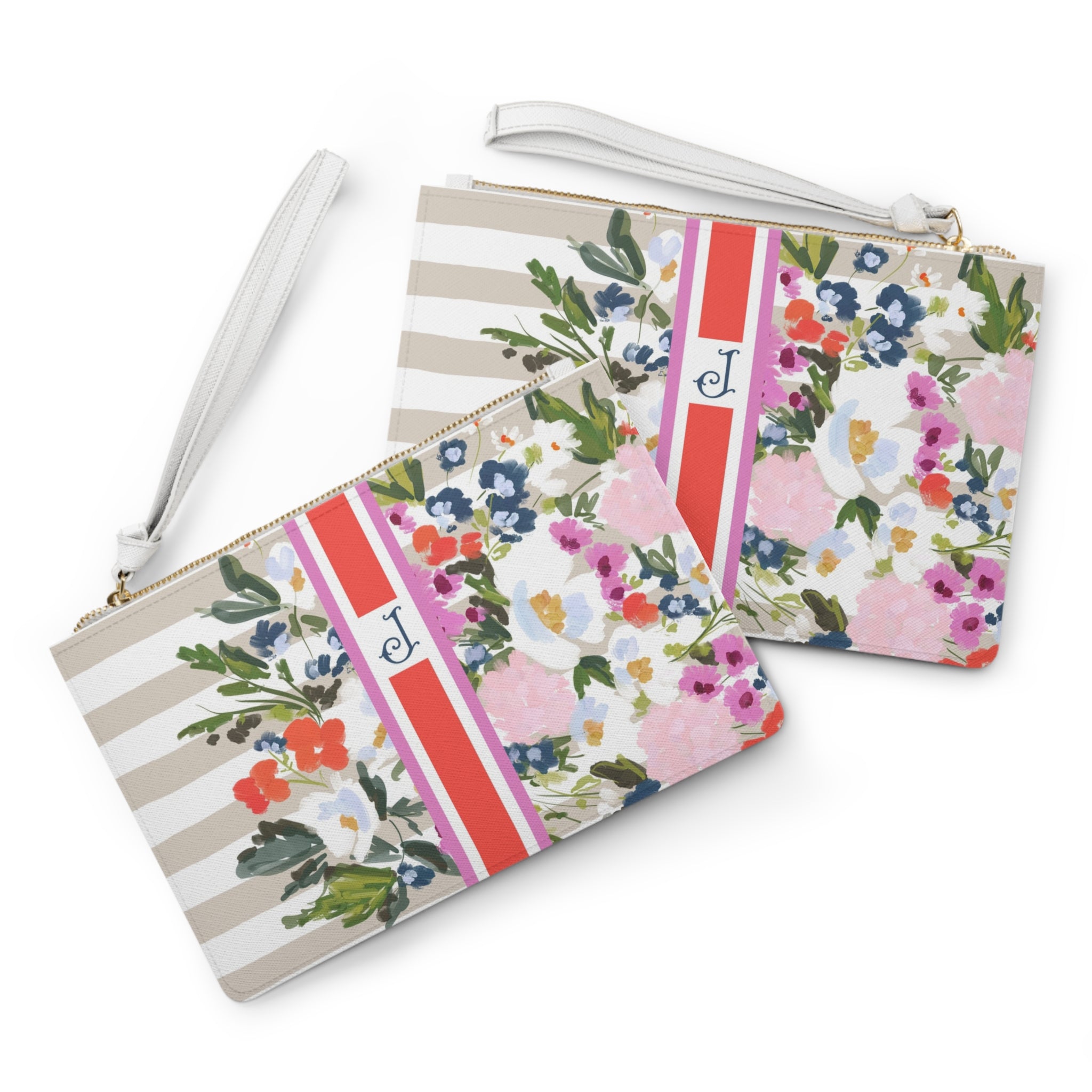 Veranda Striped Monogrammed Mahjong Card Holder