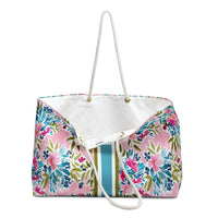 Aria Pink Striped Monogrammed Mahjong Bag Mahjong Bag