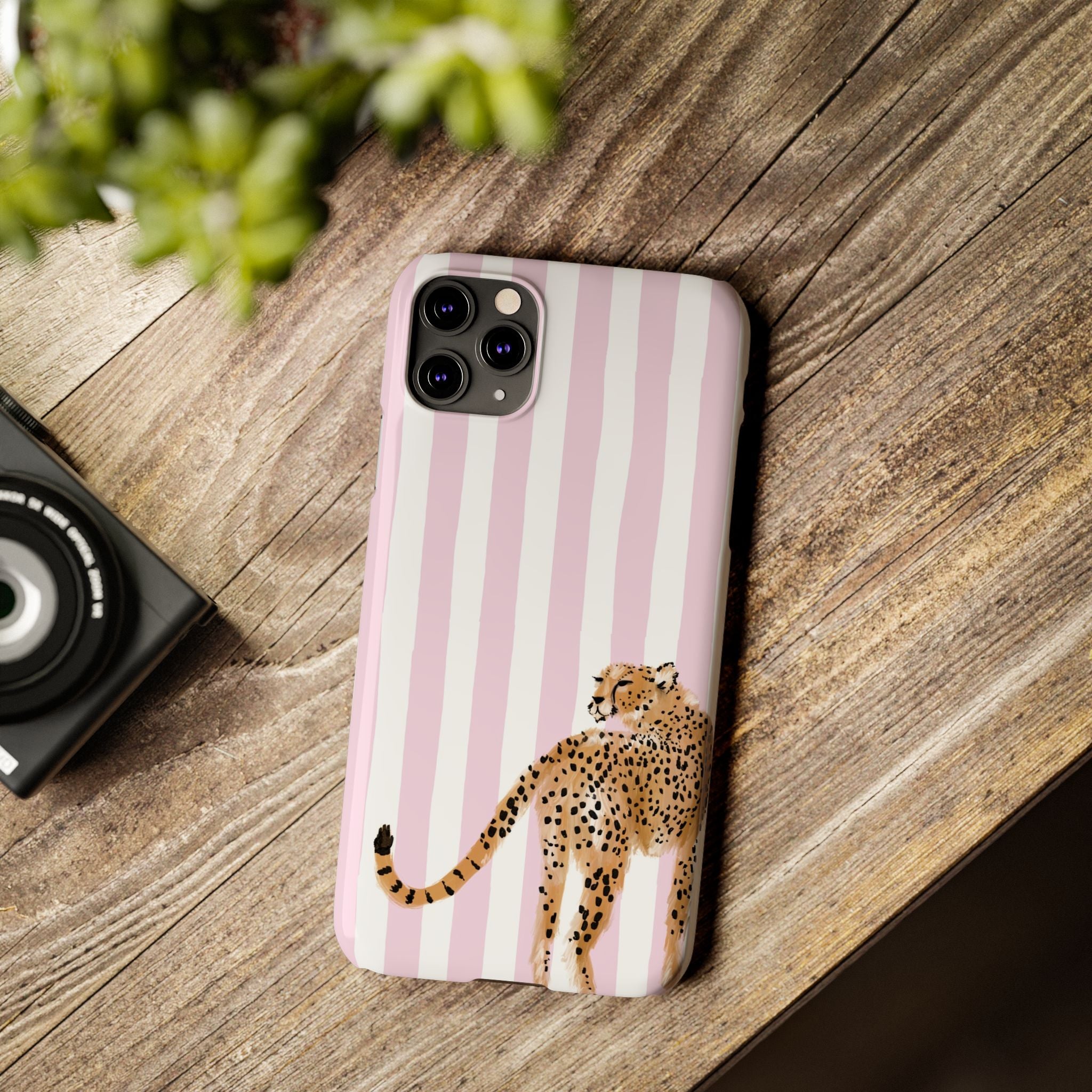 Preppy Cheetah Slim Phone Case