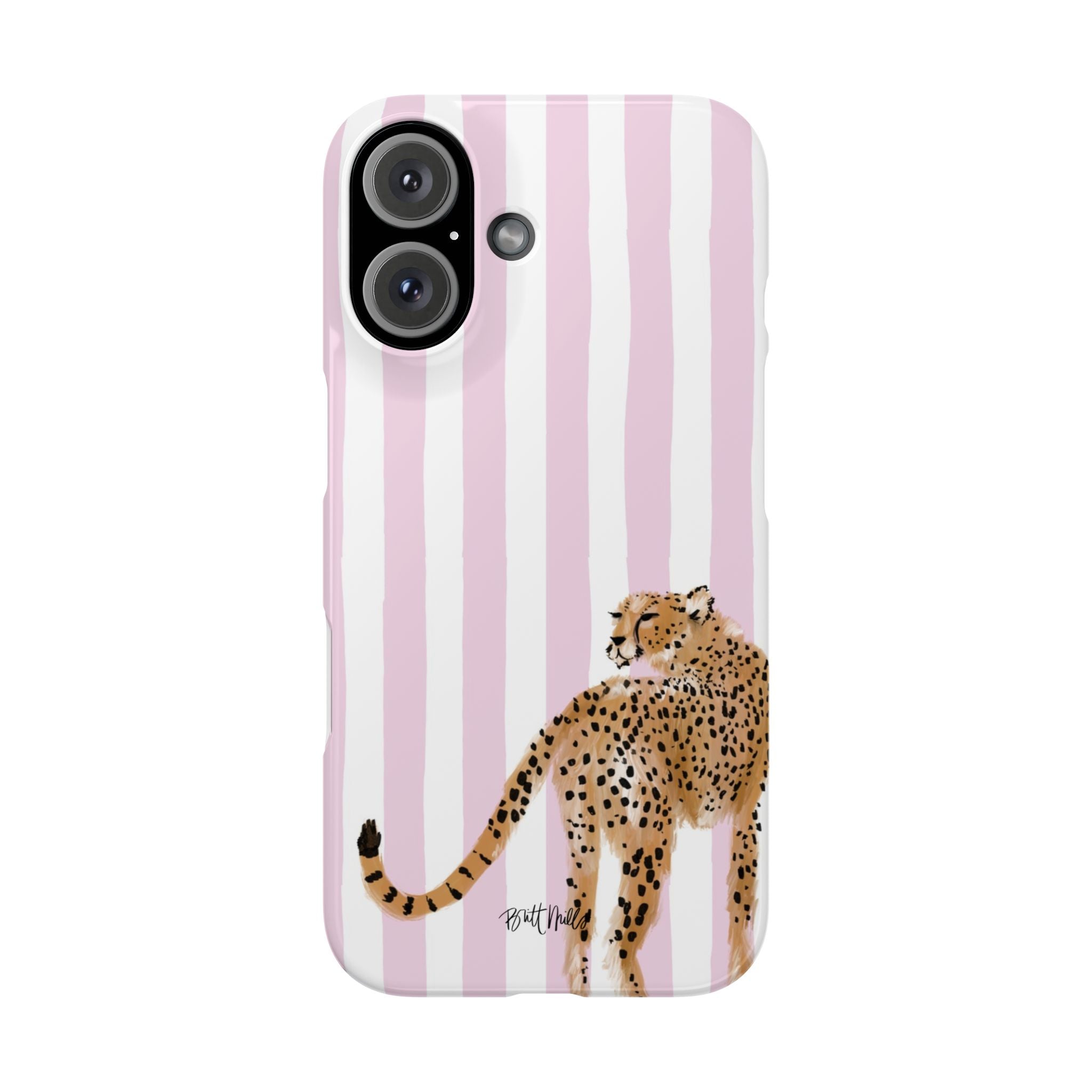 Preppy Cheetah Slim Phone Case