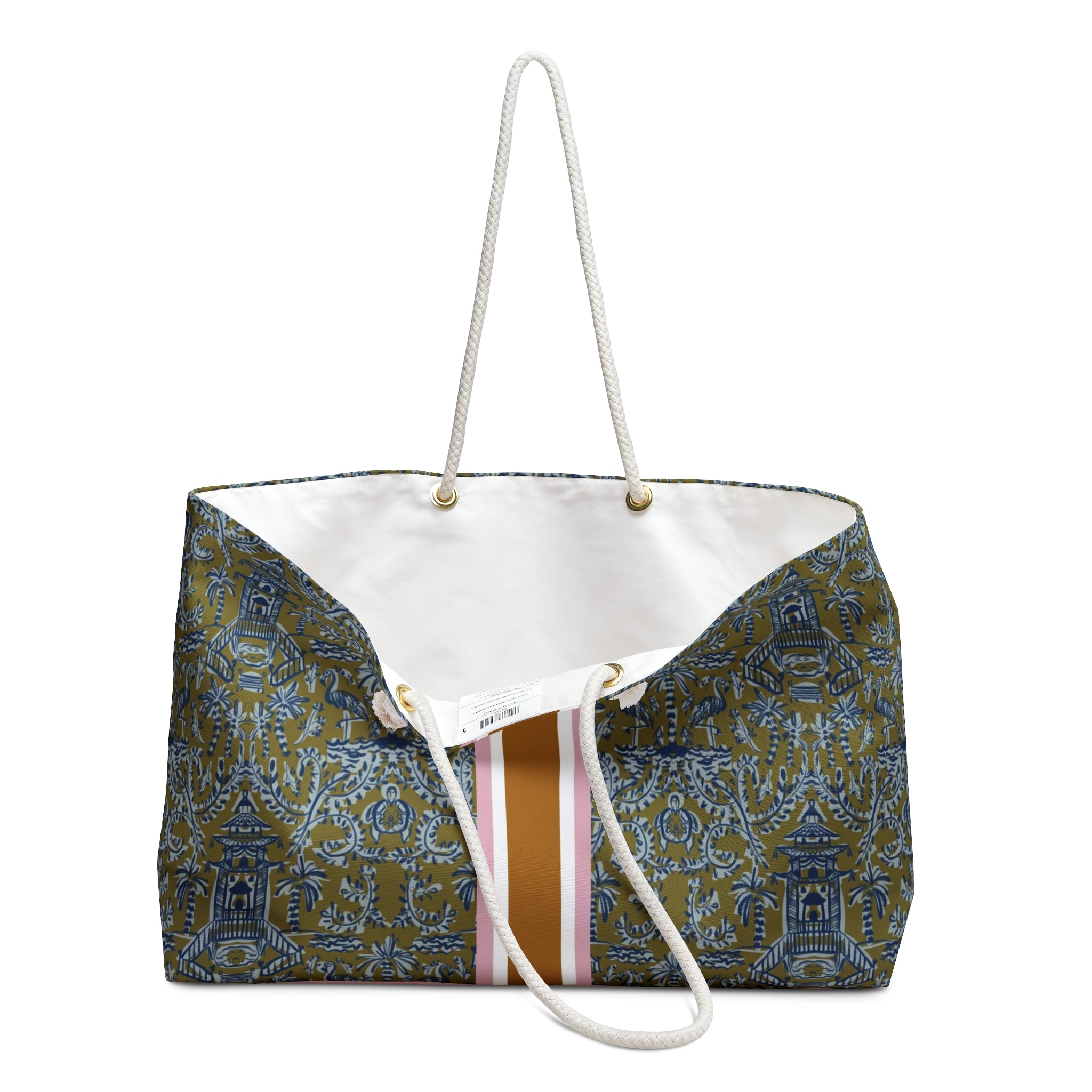 Soirée Stripe Monogrammed Mahjong Bag