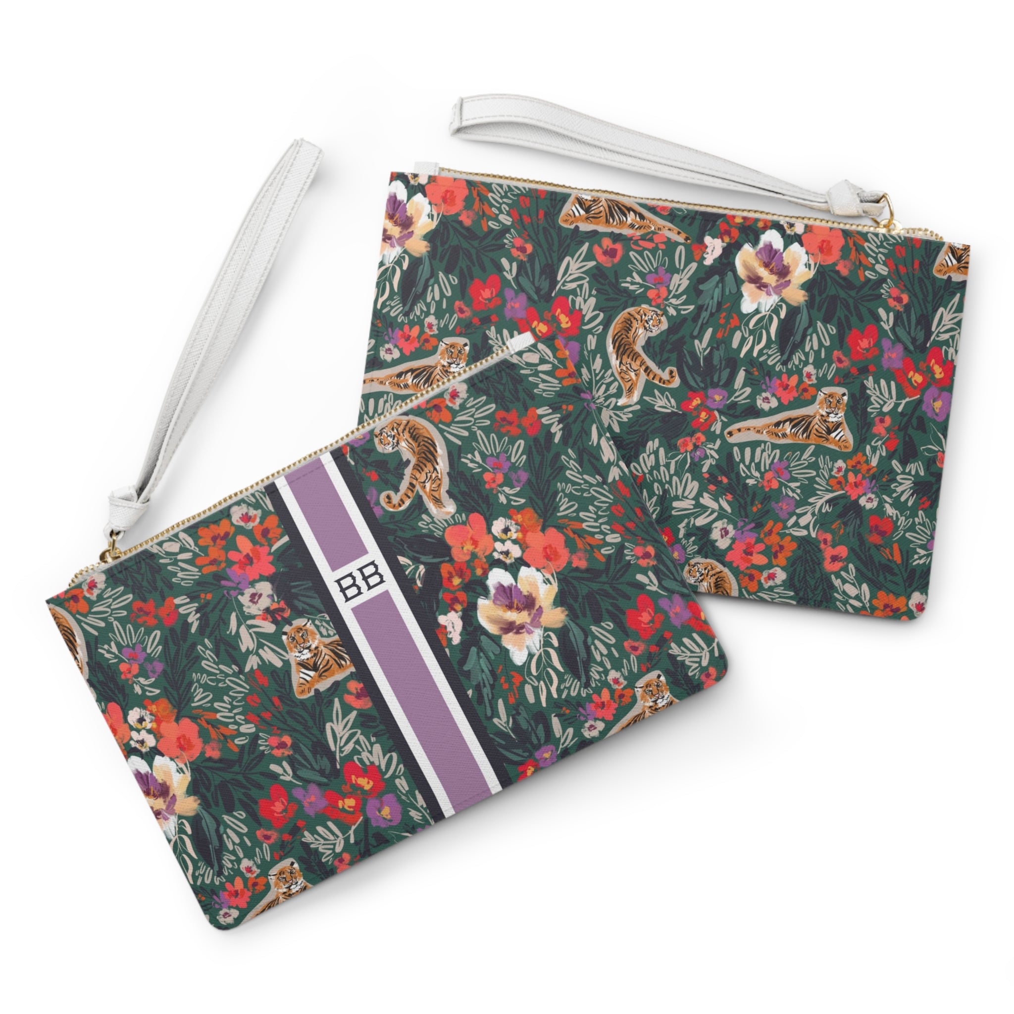Regal Bloom Striped Monogrammed Mahjong Card Holder