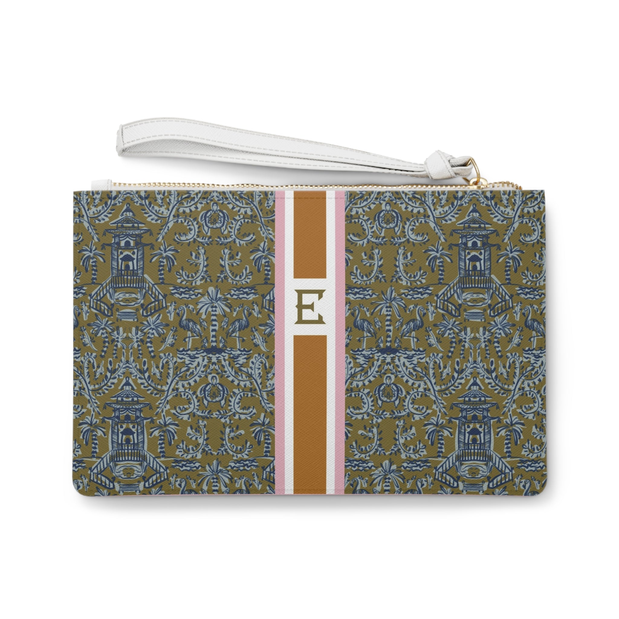 Soirée Striped Monogrammed Mahjong Card Holder