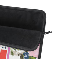 Veranda Striped Monogrammed Laptop Sleeve