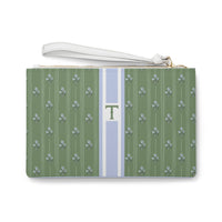 Zera Stripe Monogrammed Mahjong Card Pouch
