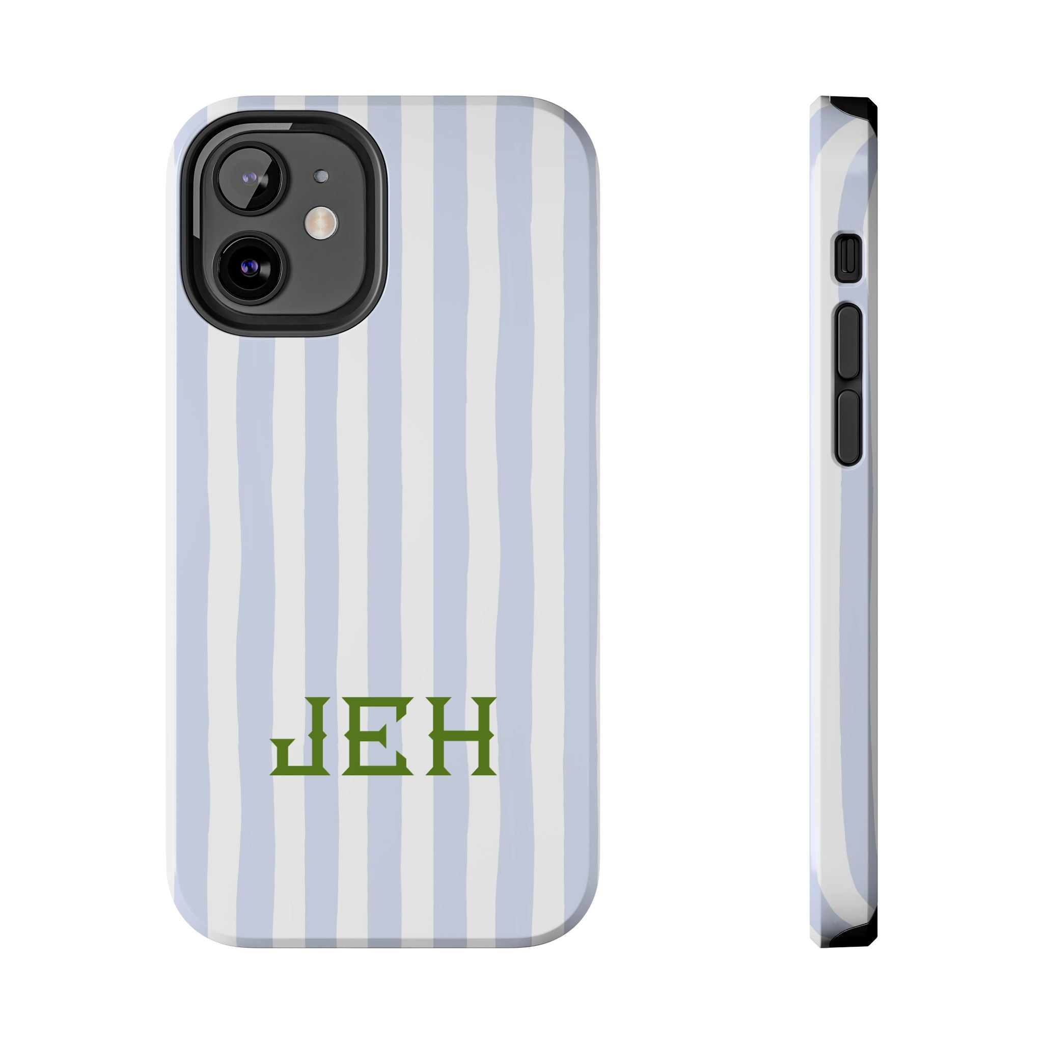 Seaside Stripes Monogrammed Tough Phone Case