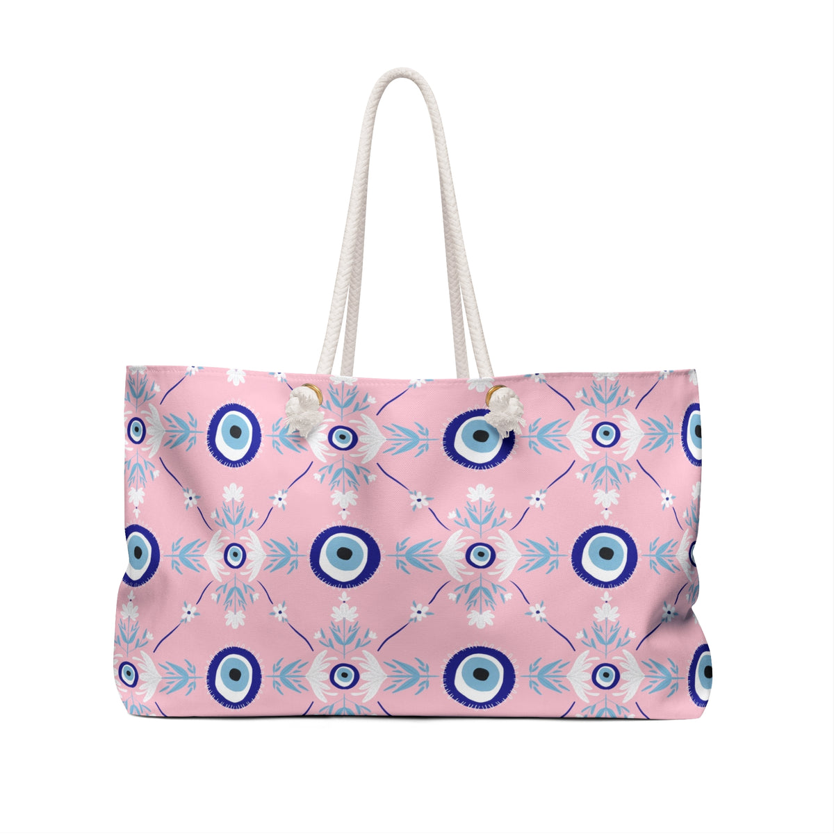 Evil Eye Striped Monogrammed Mahjong Bag