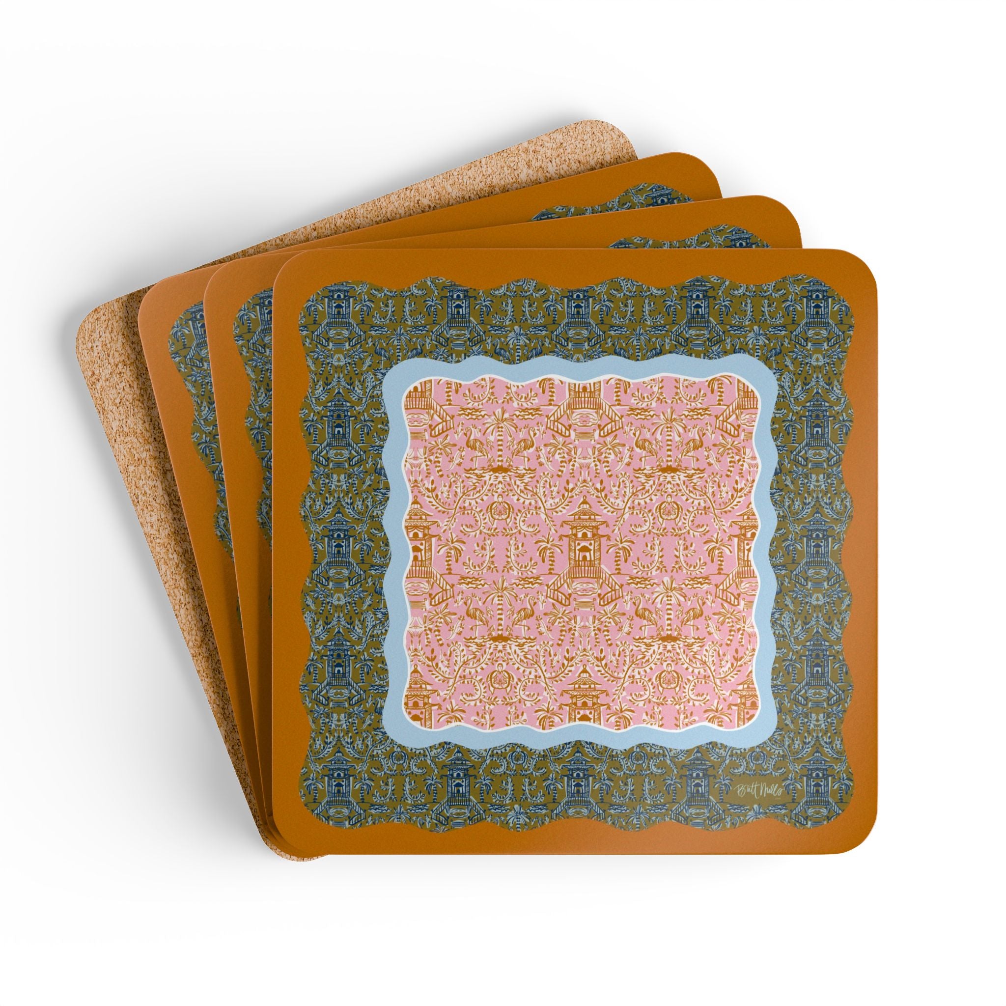Soirée Mahjong Mat Art Coaster Set (Set of 4)