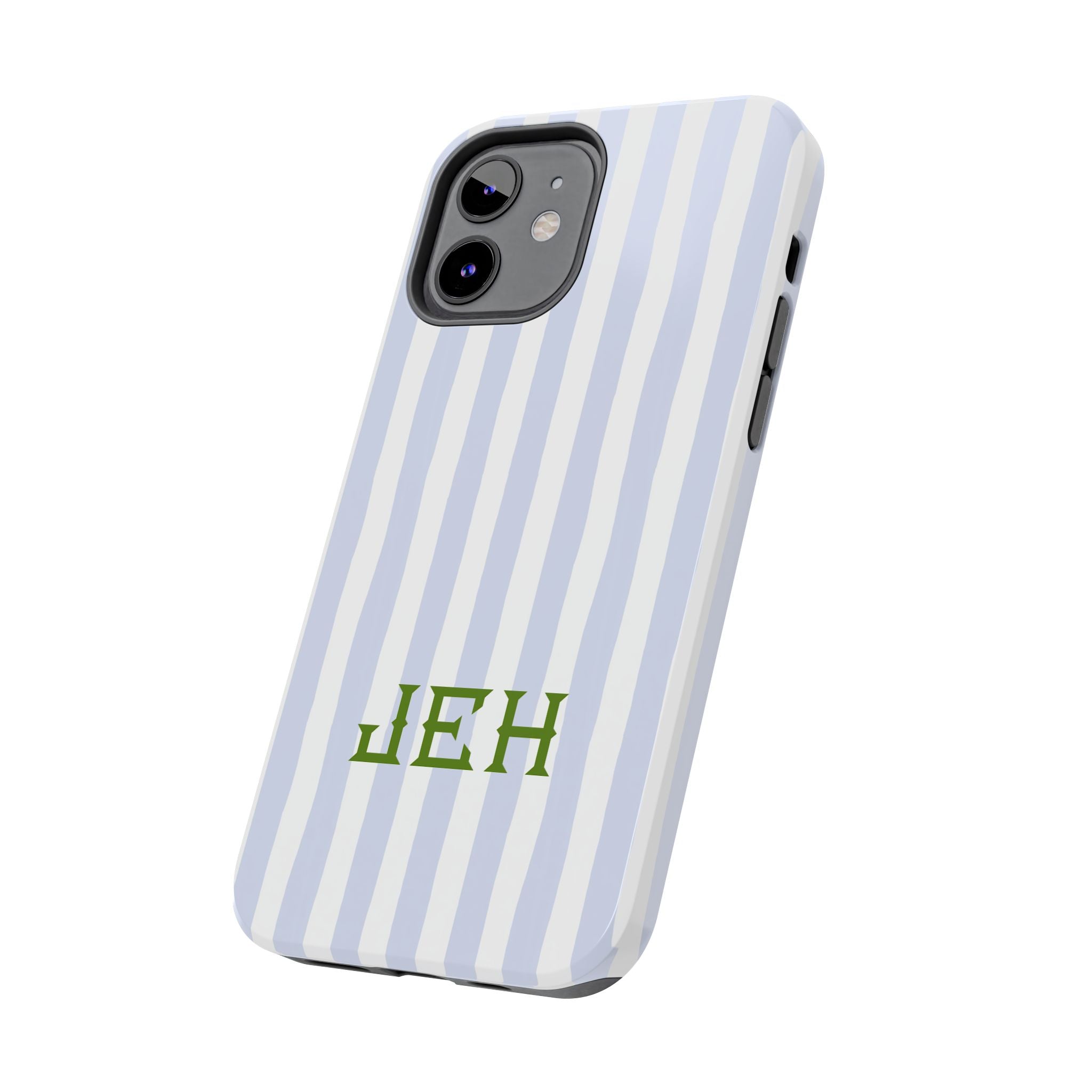 Seaside Stripes Monogrammed Tough Phone Case