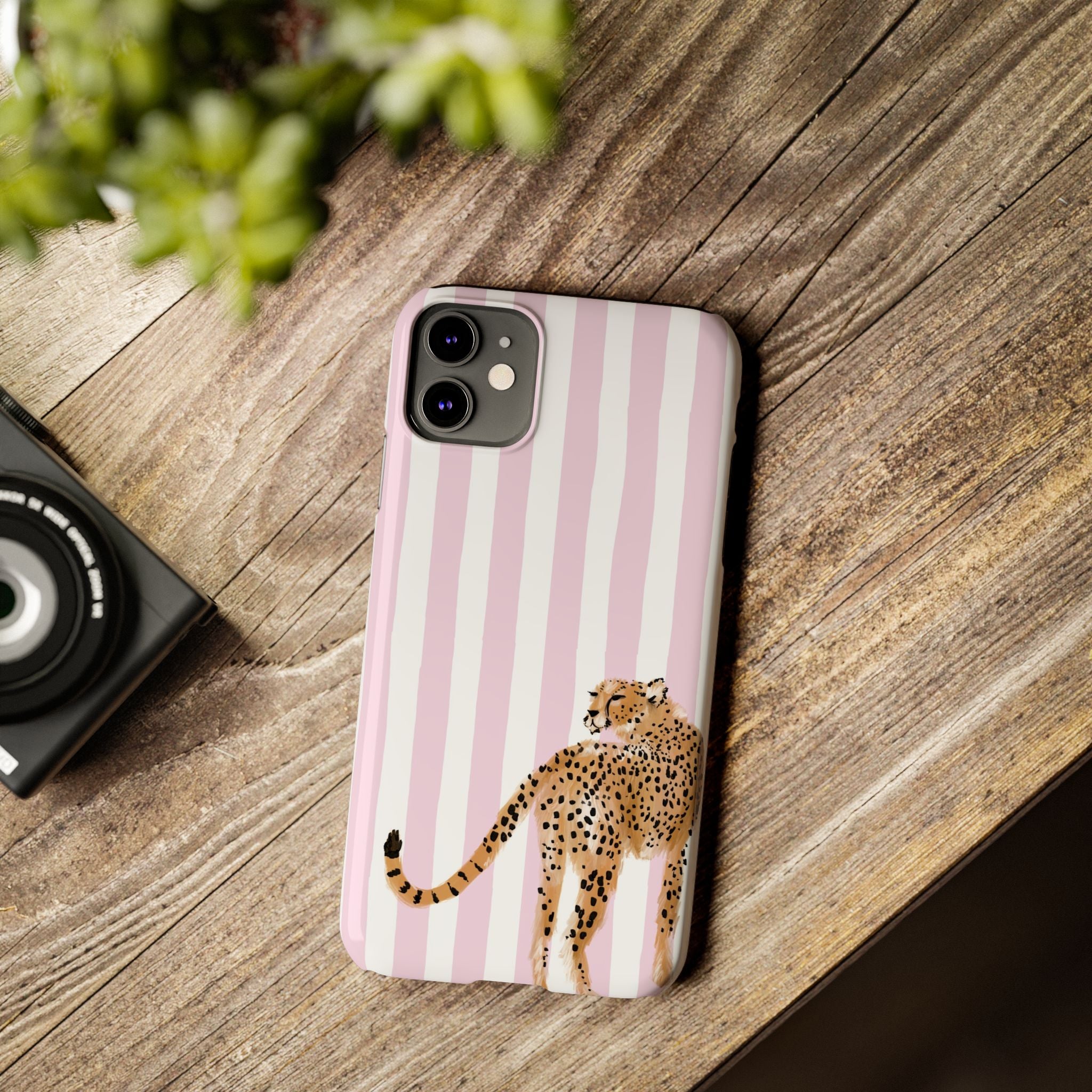 Preppy Cheetah Slim Phone Case
