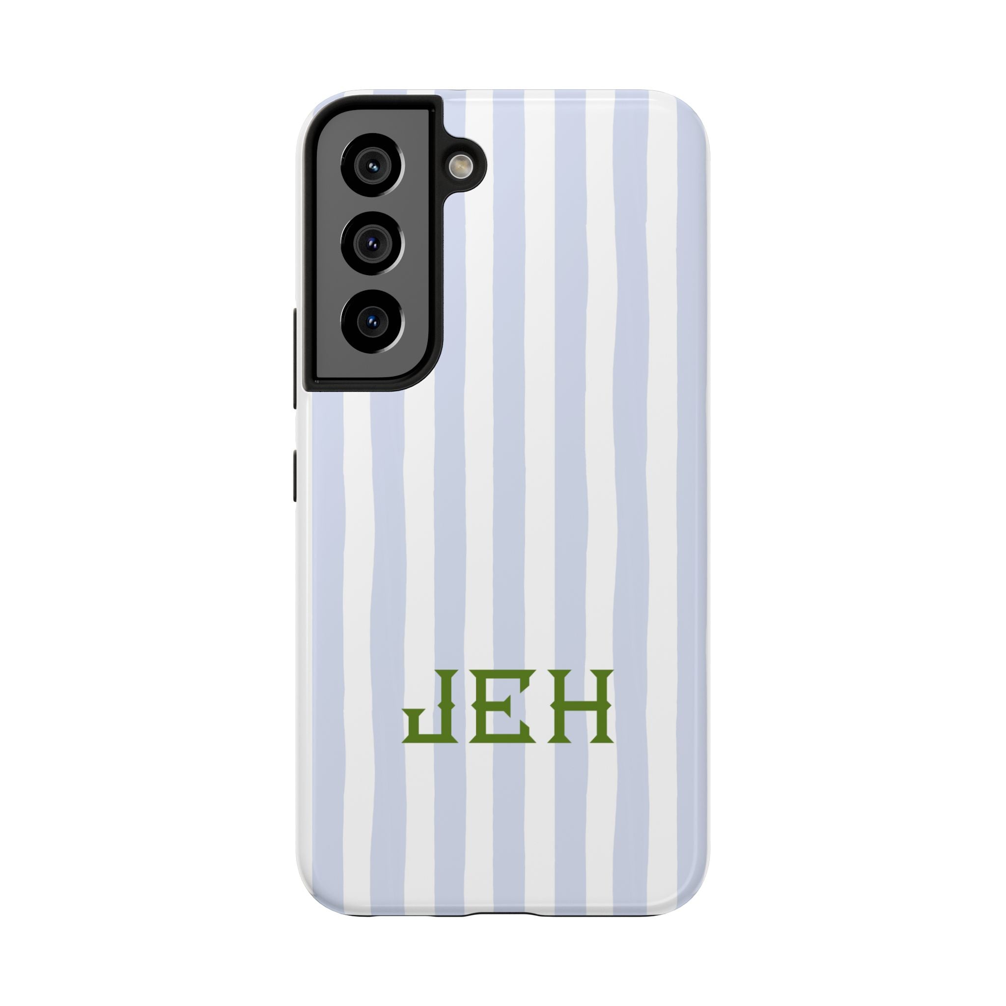 Seaside Stripes Monogrammed Tough Phone Case