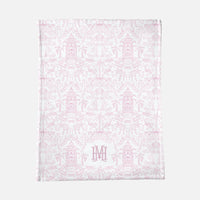 Palm Beach (Pink) Monogrammed Baby Blanket