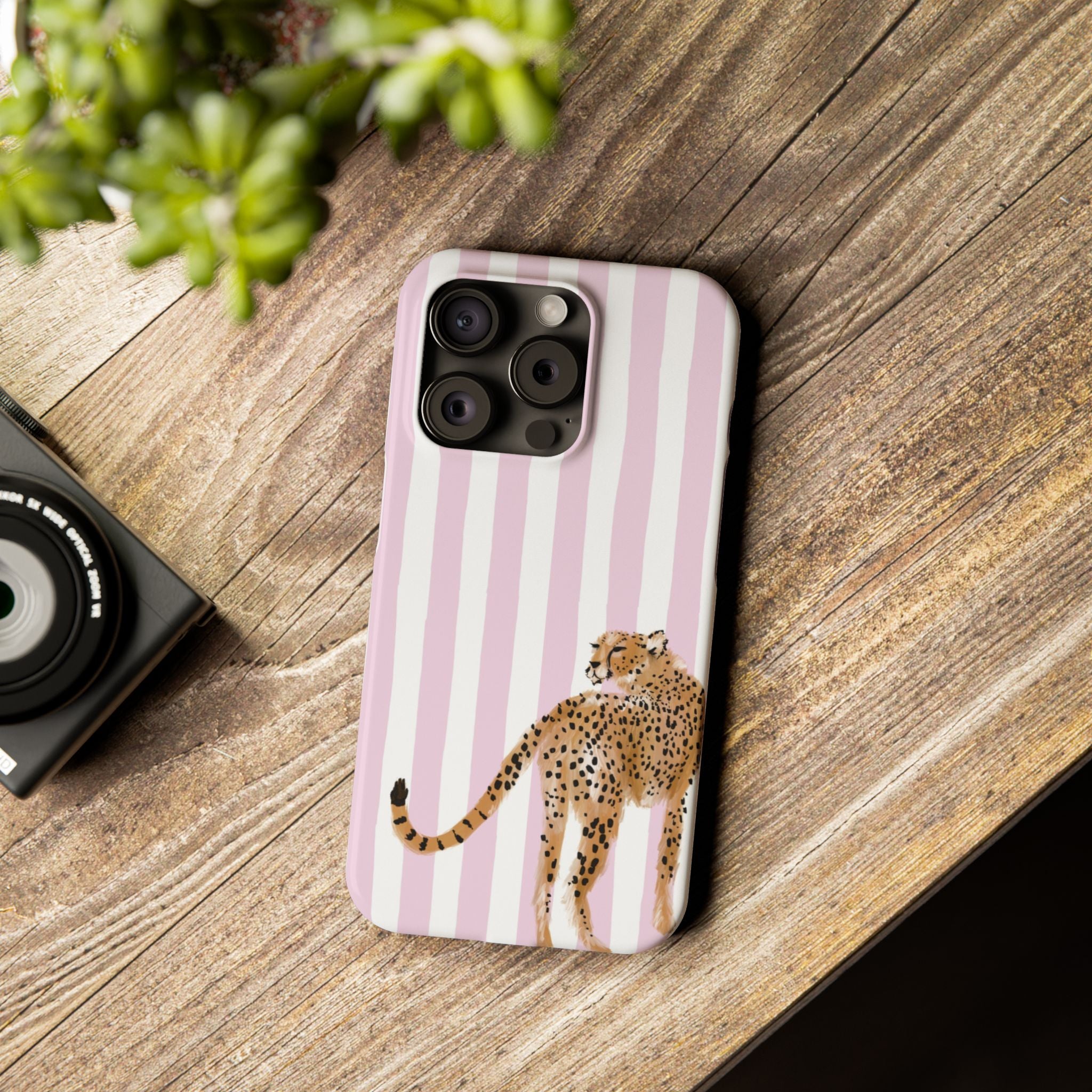 Preppy Cheetah Slim Phone Case