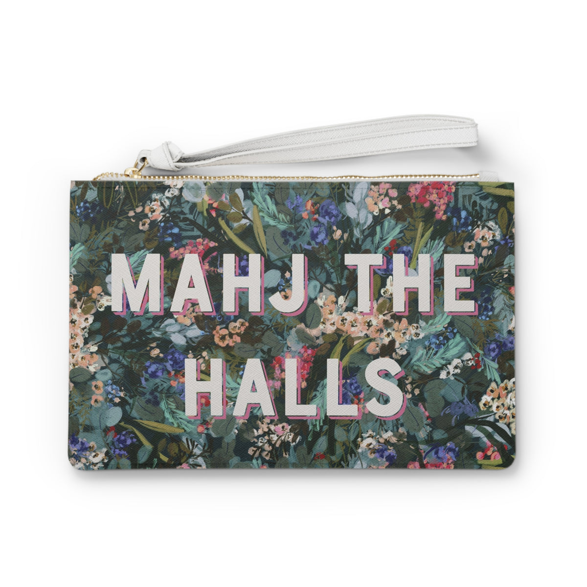 Mahj the Halls Holiday Mahjong Card Holder in Winter Berry
