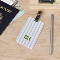 Seaside Stripes Monogrammed Acrylic Luggage Tag