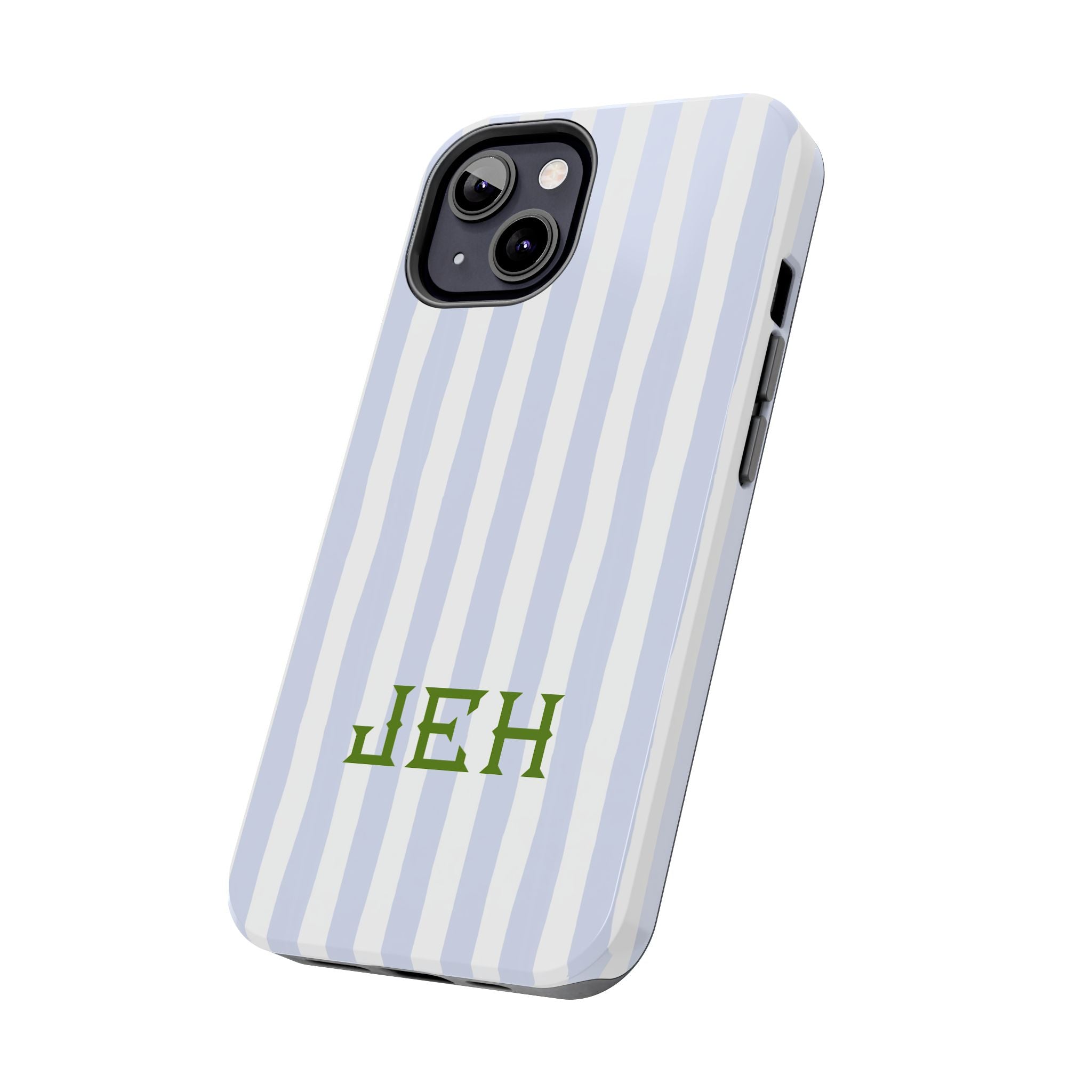 Seaside Stripes Monogrammed Tough Phone Case