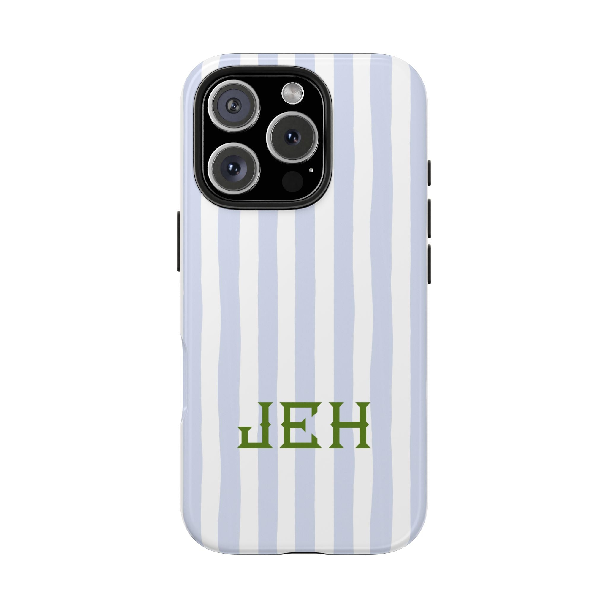 Seaside Stripes Monogrammed Tough Phone Case