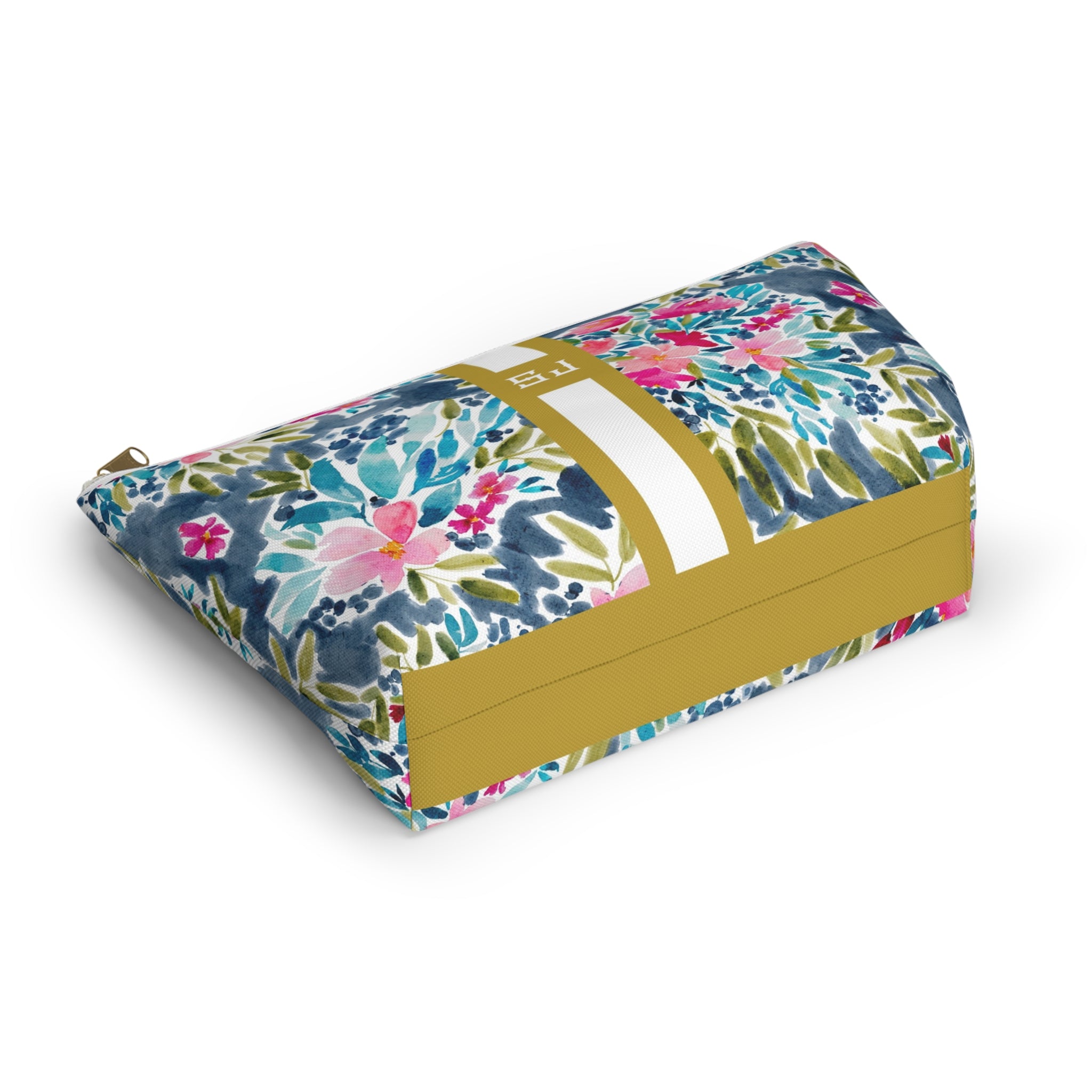 Aria Striped Monogrammed Mahjong Tile Pouch