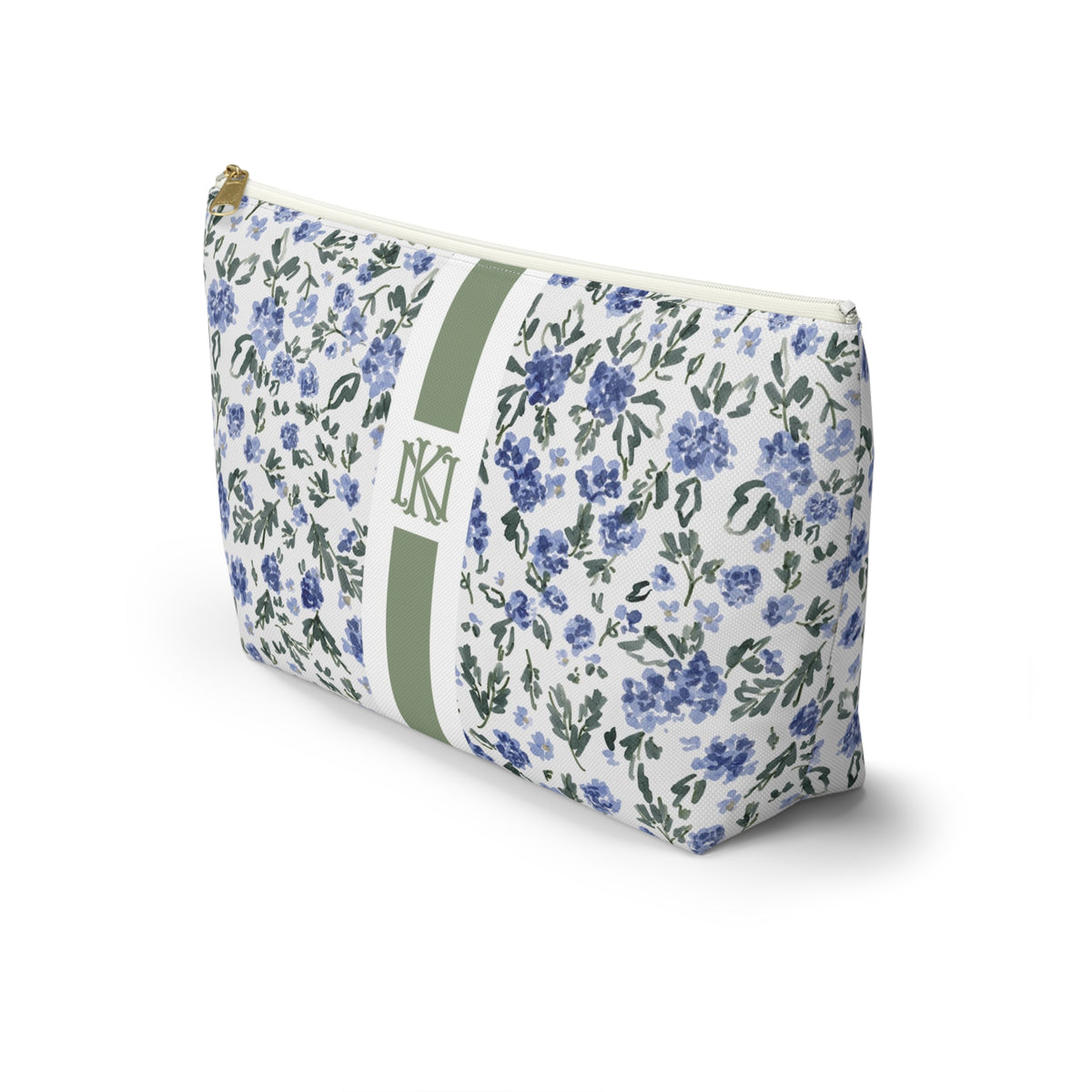 English Countryside Striped Monogrammed Pouch