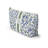 English Countryside Striped Monogrammed Pouch