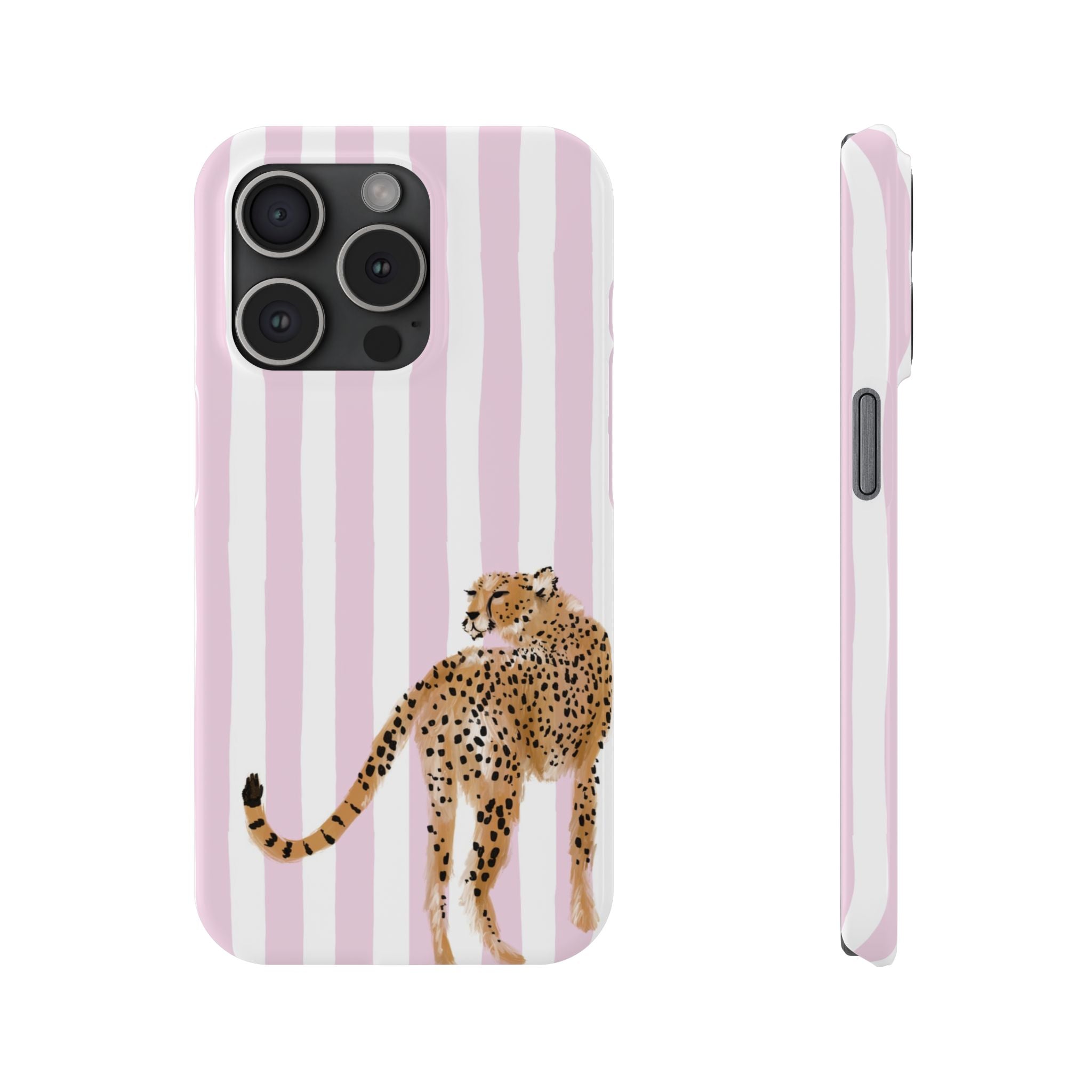 Preppy Cheetah Slim Phone Case