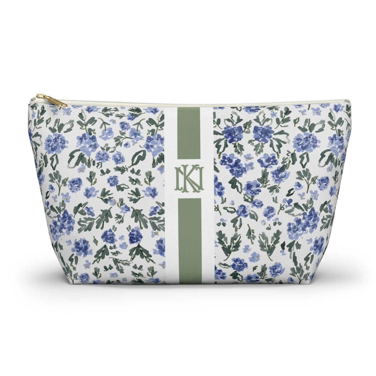 English Countryside Striped Monogrammed Pouch